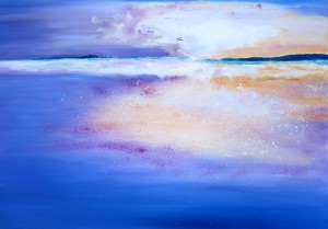 Abstract Seascapes in oil paints