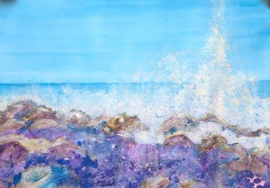 Marbella Beach Watercolour painting