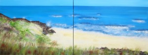 Wexford Beach, Ireland - Seascape Diptych art
