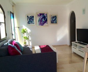 Abstract Triptych Painting - Private apartment, Marbella
