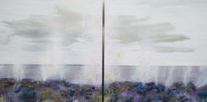 Beach Splash Large Diptych