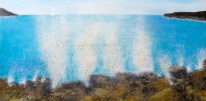 Beach Seascape Art Beach Splash Series - Oil on canvas