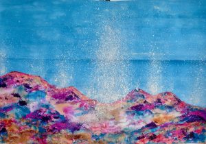 Marbella Beach 'Splash!' Series - Mixed Media on Paper