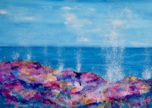 Marbella Beach 'Splash!' Series - Mixed Media on Paper