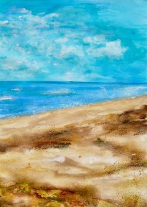 Seascape - mixed media on paper
