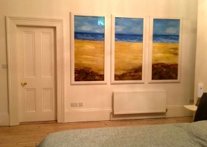 Seascape Triptych Art for Private Beach House, Ireland