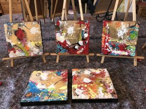 Selection of Abstract encaustic paintings